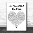 New Edition Can You Stand the Rain White Heart Decorative Wall Art Gift Song Lyric Print