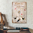 Bless All Who Gather Here Beagle Cardinal Vertical Canvas