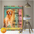 Custom Photo Right Beside You Dog Canvas Wall Art Decor Personalized Dog Wall Art