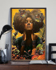 African - Black Art - Black Woman With Butterfly Vertical Canvas | Wall Decor Visual Art