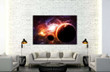 Planets Over Golden Galaxy - Elements Of This Image Furnished By Nasa Canvas Wall Art Decor - Safetyivy