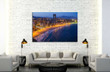 Breathtaking Night View Of The Coastline In Benidorm With High Buildings, Mountains, Sea And City Lights Canvas Wall Art Decor - Safetyivy