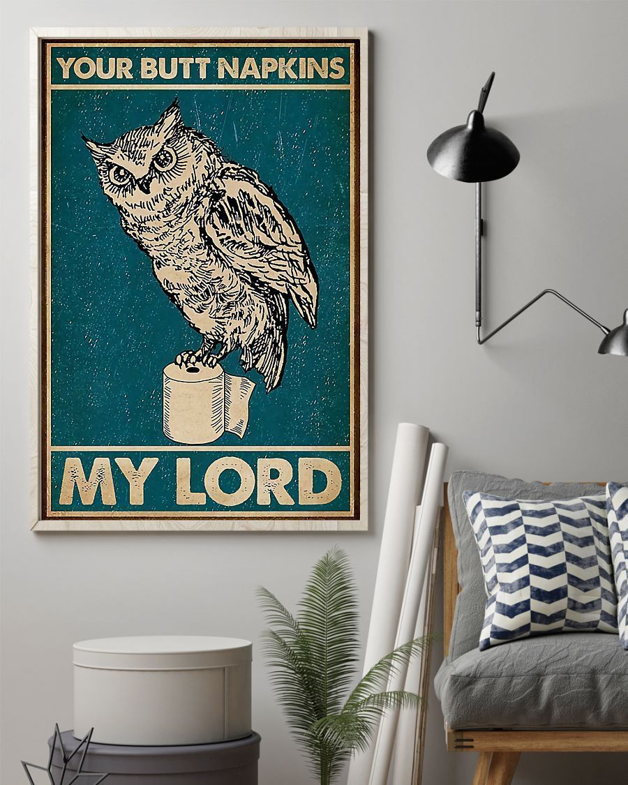 Owl - Your Butt Napkins My Lord Vertical Canvas - Wall Decor Visual Art