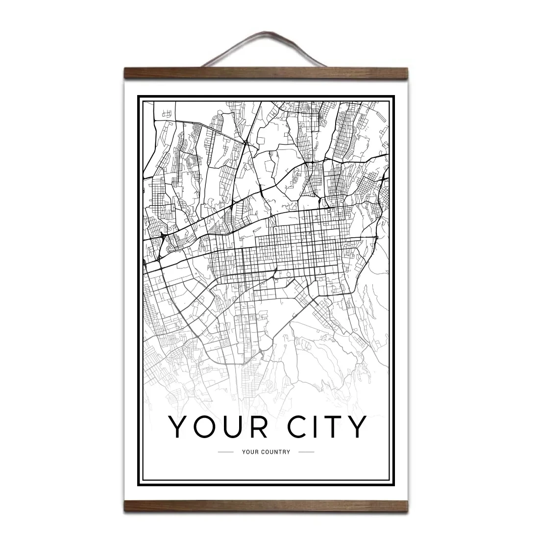 Your Own City Map Custom Canvas Print