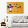Bible verse wall art - Blessed is the nation whose God is the Lord canvas