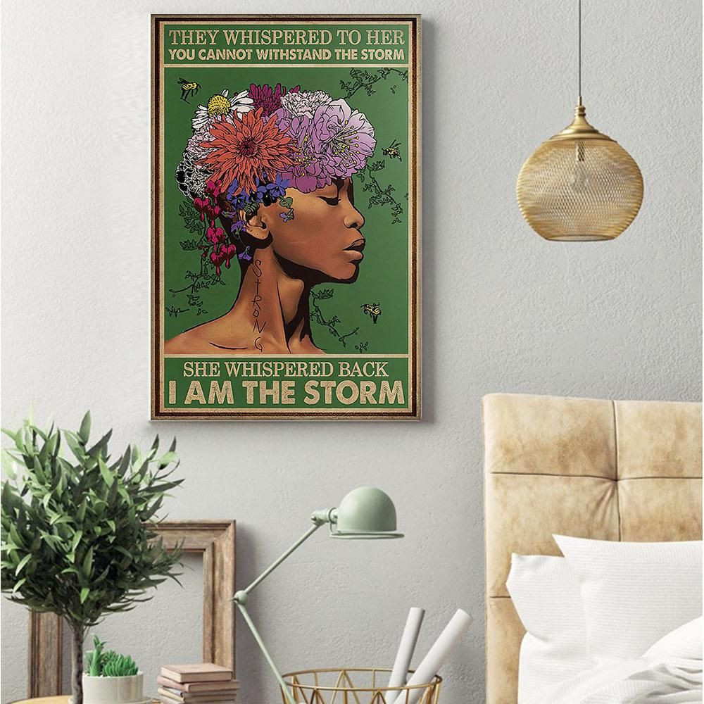 Afrocentric Canvas Prints Beautiful Brown Skin Poster Art Print Praying Queen Black King Alluring Ready To Hang Canvas Wall Art Decor