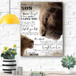 Lion Canvas Prints Wall Art - Perfect Gift For Son - Matte Canvas