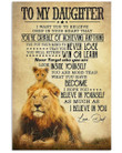 To My Daughter I Want You To Believe Deep In Your Heart Old Lion Canvas