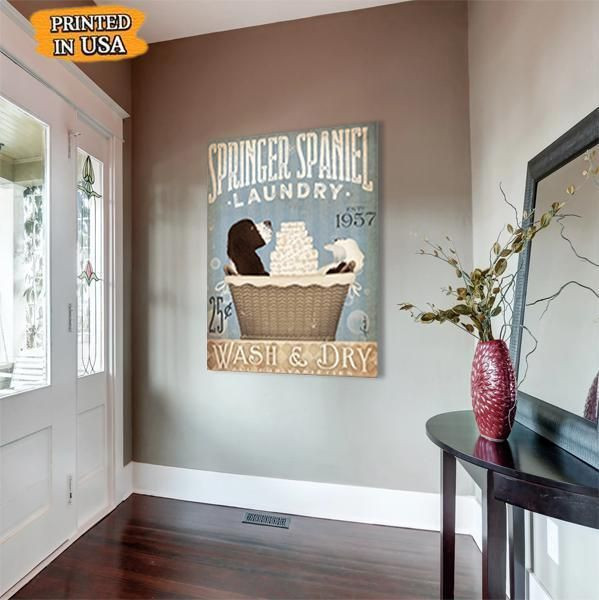 Springer Spaniel Dog Canvas Prints Wall Art - Matte Canvas