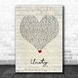 Shinedown Unity Script Heart Song Lyric Print