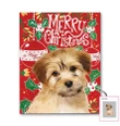 Hyperfavor Merry Christmas Customize Dog Portrait V1 Custom Canvas