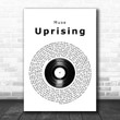 Muse Uprising Vinyl Record Song Lyric Music Art Print