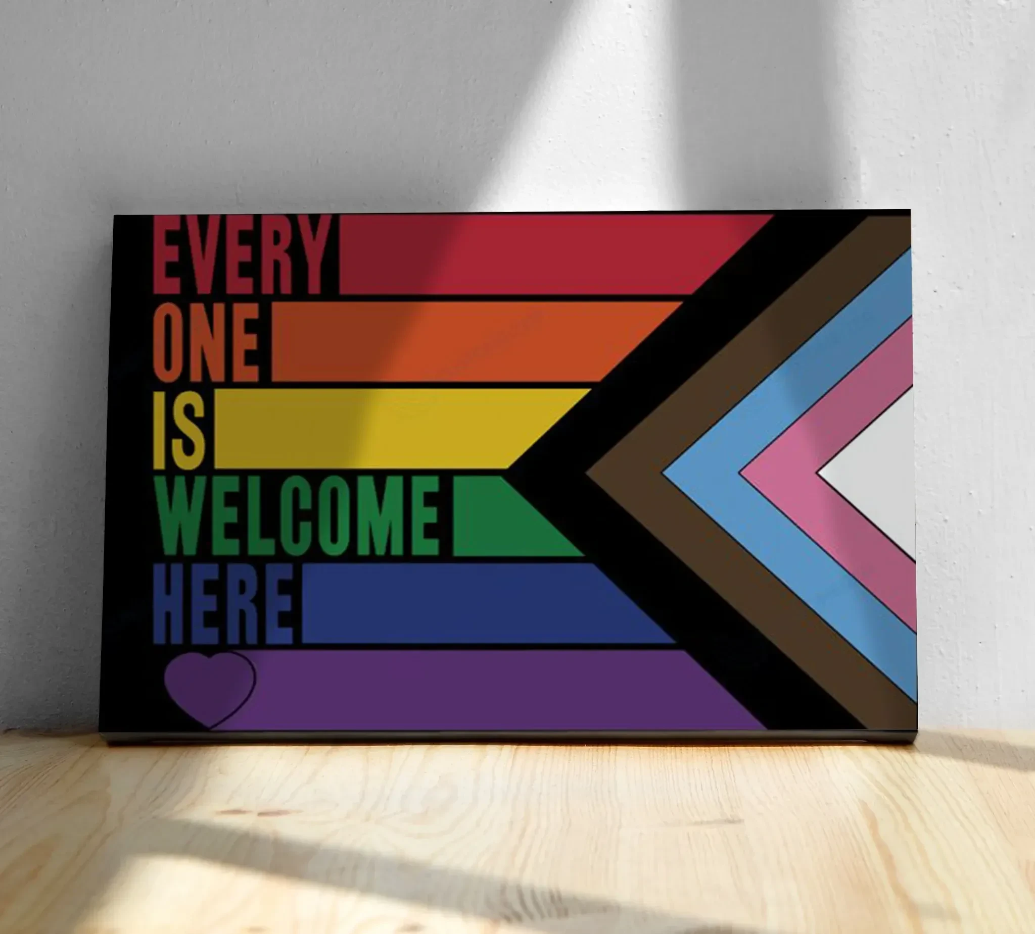 Everyone is welcome here Wall Art Canvas