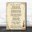 Neil Young Harvest Moon Song Lyric Vintage Music Wall Art Print