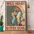 Hippie Girl Wild Heart Gypsy Soul Satin Canvas