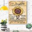 To My Daughter Sunflower Canvas Print Wall Art Gift For Daughter Matte Canvas
