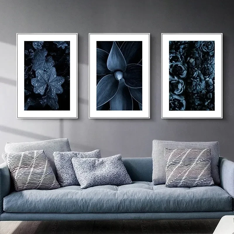 Flowers In Blue Canvas Print