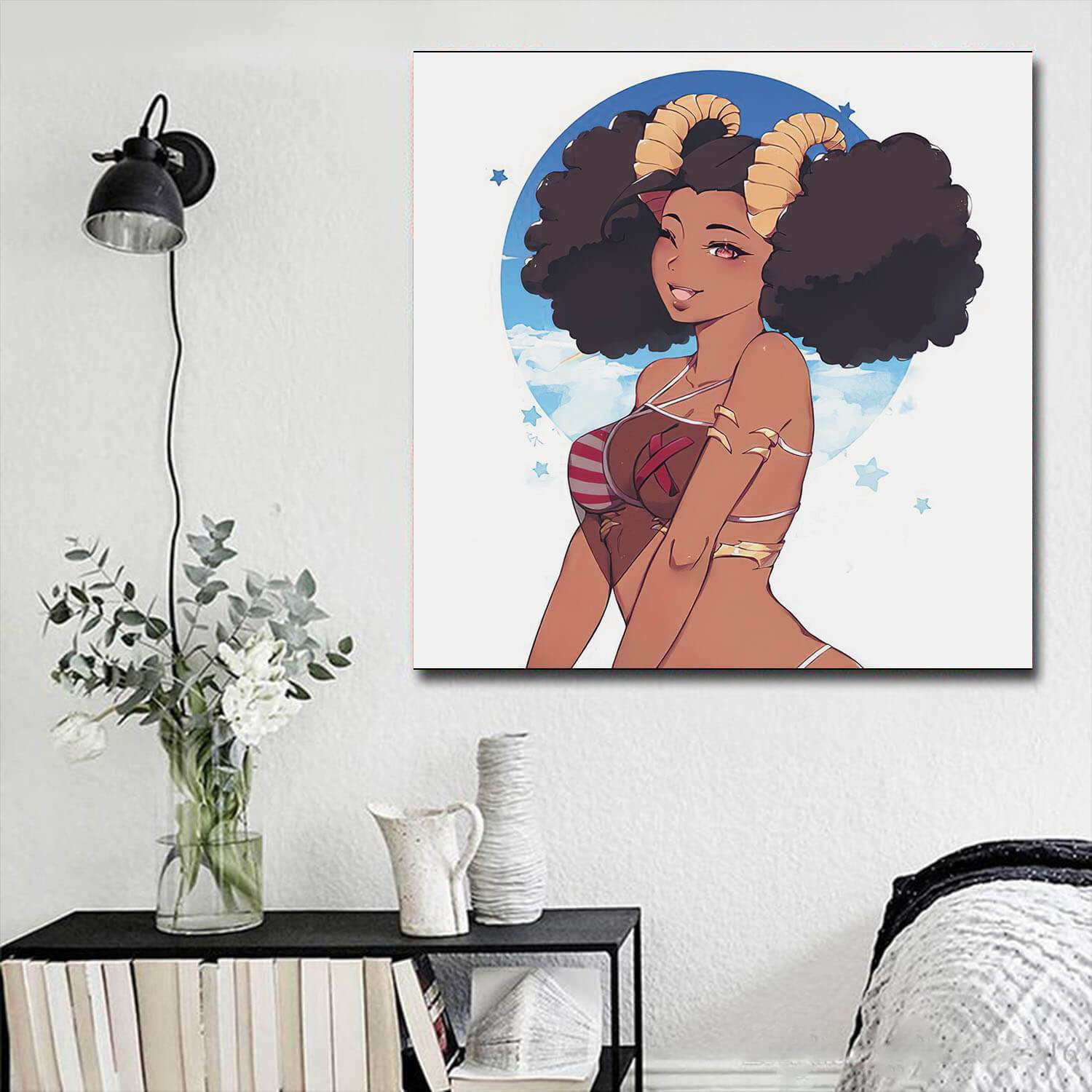 Black History Art Cute African American Girl Black History Wall Art Afrocentric Home Decor BPS33173