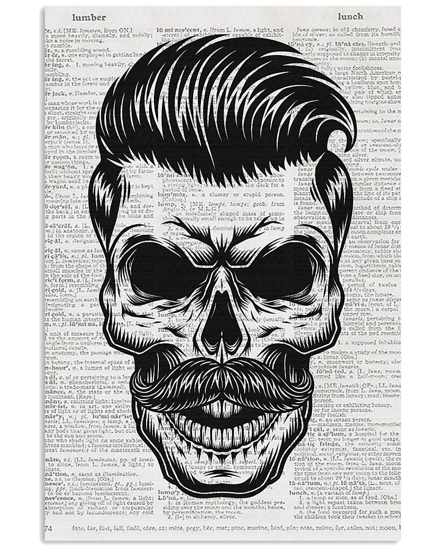 Hairdresser Skull Art Skeleton Rad Vertical Canvas | Wall Decor Visual Art