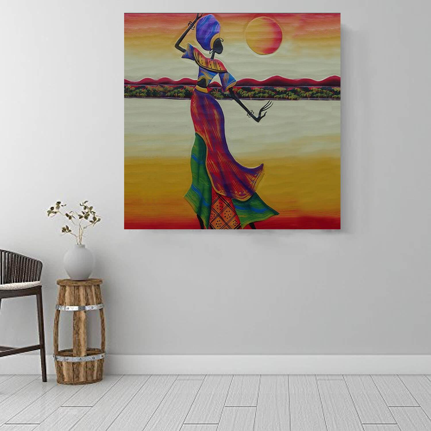 Black History Art Pretty Black American Woman African American Framed Wall Art Afrocentric Living Room Ideas BPS85437
