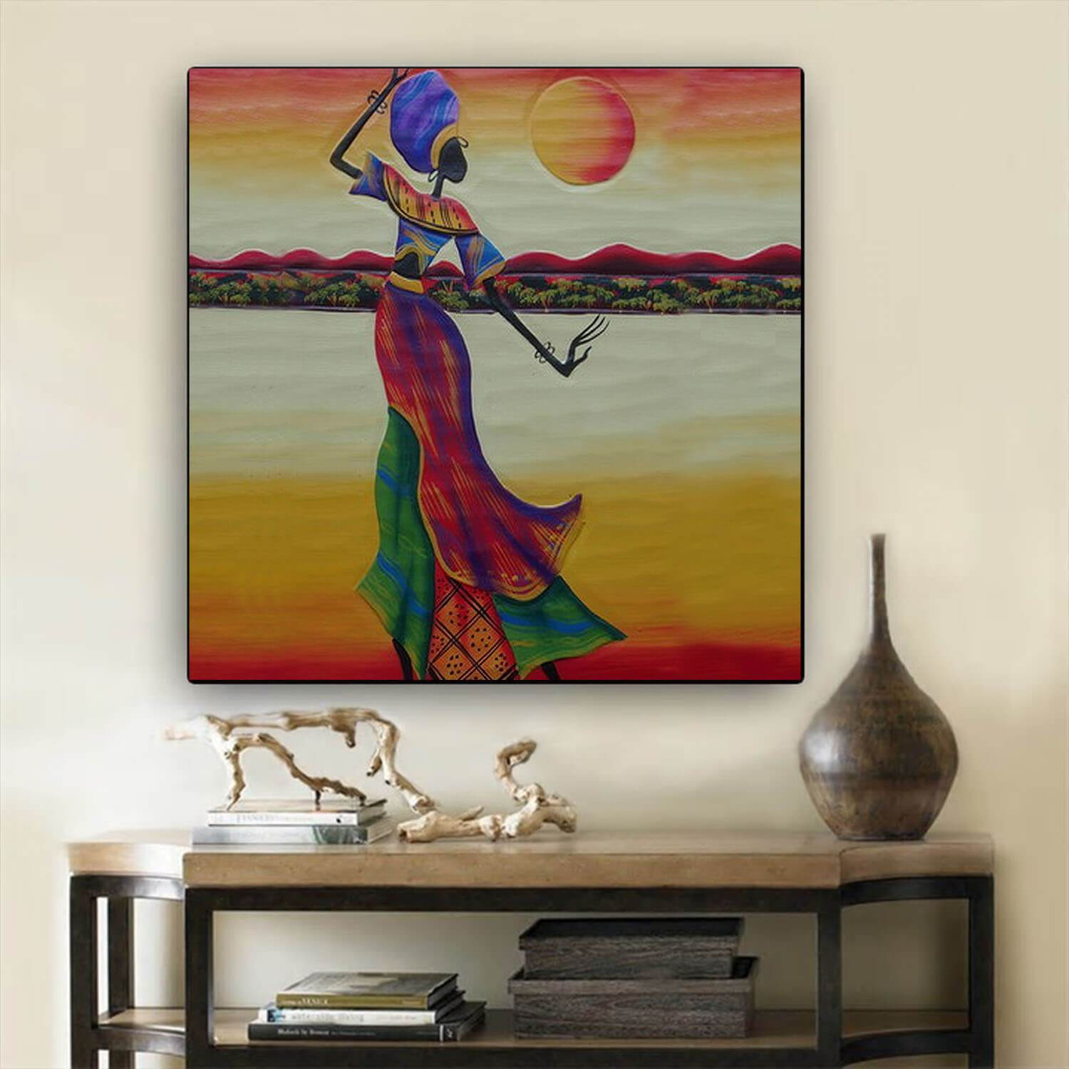 Black History Art Pretty Black American Woman African American Framed Wall Art Afrocentric Living Room Ideas BPS85437