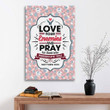 Love your enemies and pray for... Matthew 5:44 canvas wall art