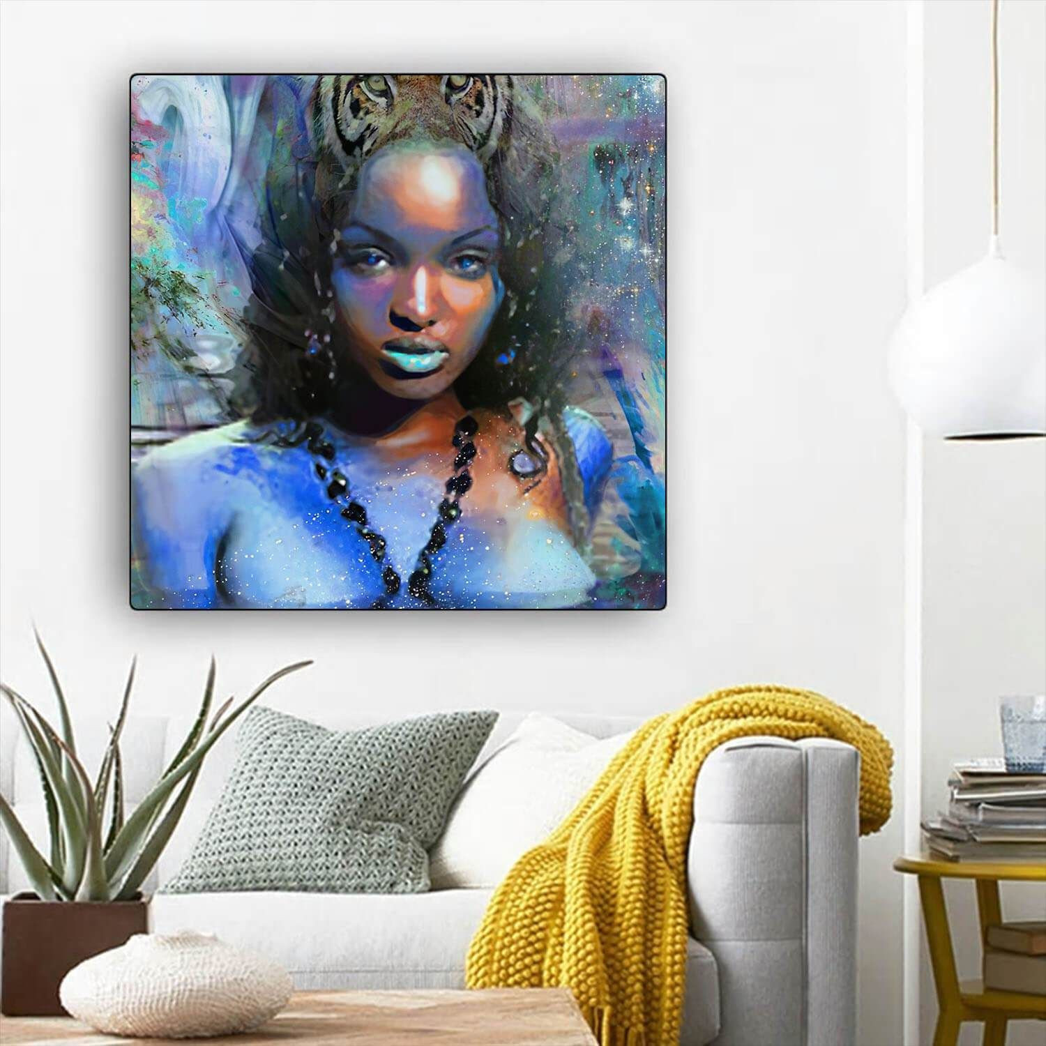 African American Canvas Art Pretty African American Girl African Canvas Afrocentric Home Decor BPS42967