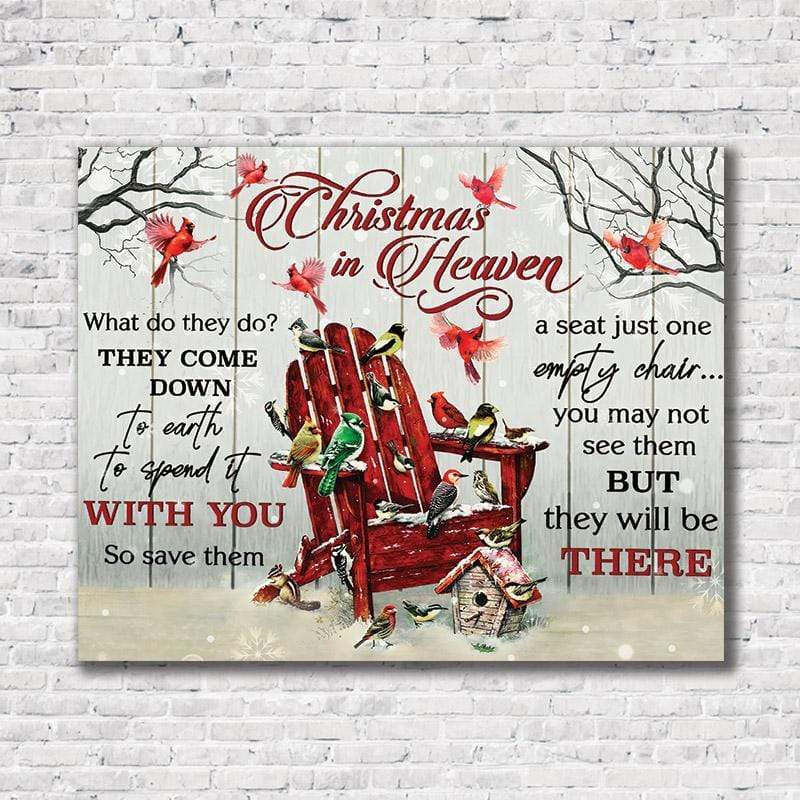 Christmas In Heaven Cardinal Canvas Prints #2110H