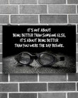 Swimming Being Better Than You Were The Day Before Horizontal Canvas - Wall Decor Visual Art