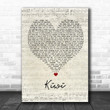Harry Styles Kiwi Script Heart Song Lyric Wall Art Print