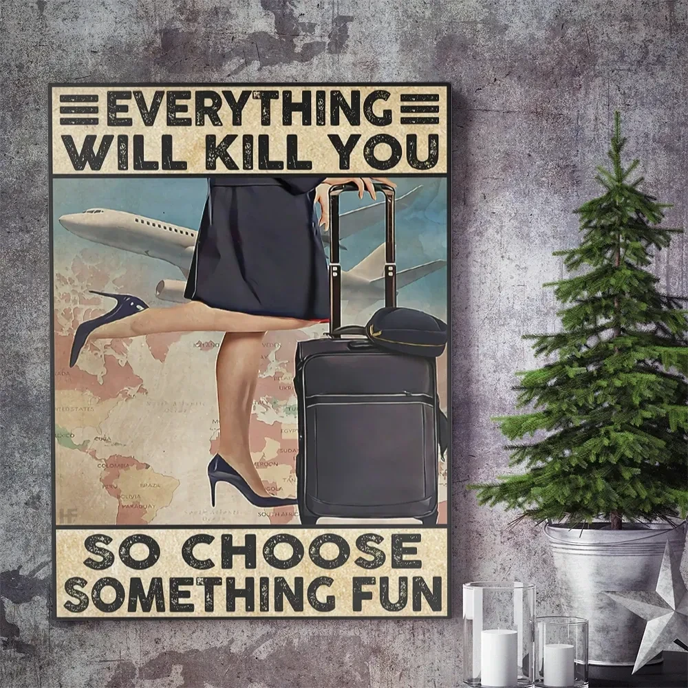 Flight Attendant Everything Will Kill You Canvas