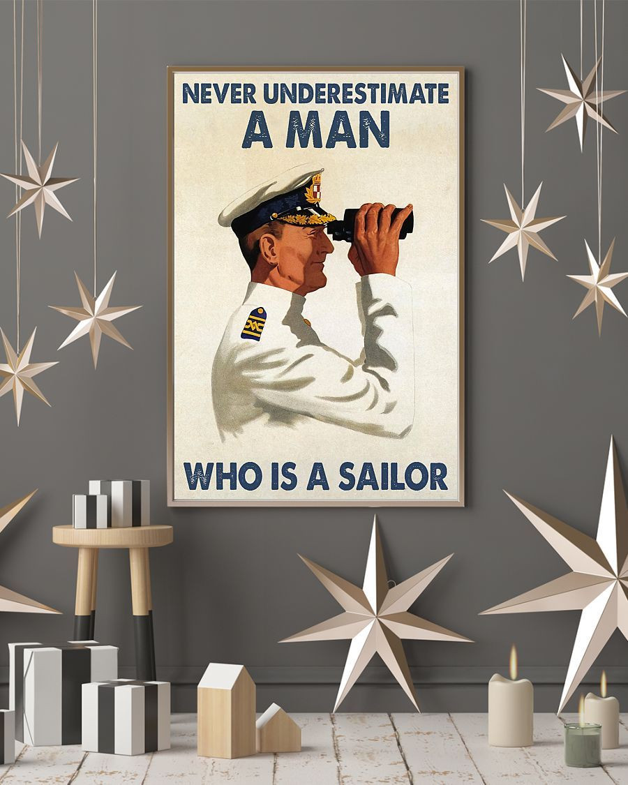 Professions Poster - Sailor A Man Vertical Canvas - Wall Decor Visual Art