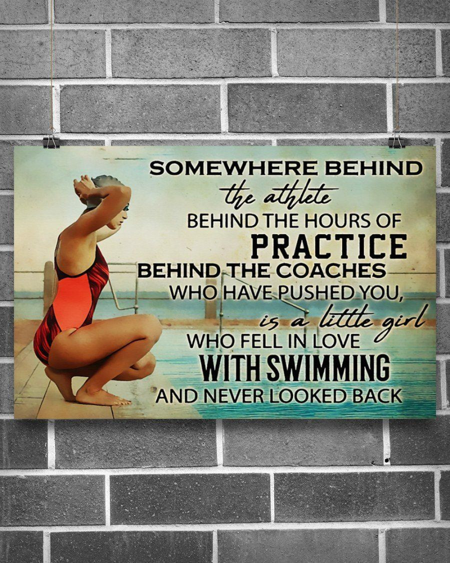 Swimming Somewhere Behind The Athlete Horizontal Canvas - Wall Decor Visual Art