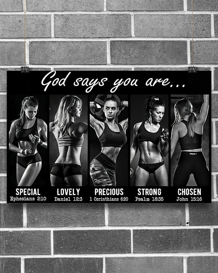 Fitness God Says You Are Special Horizontal Canvas - Wall Decor Visual Art