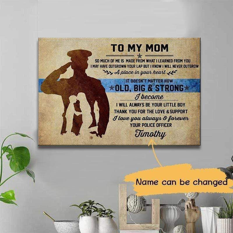 To My Son Vintage - Personalized Canvas