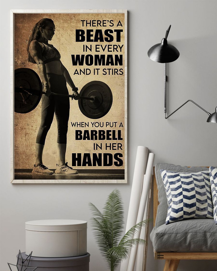 Fitness Woman Vertical Canvas - Wall Decor Visual Art