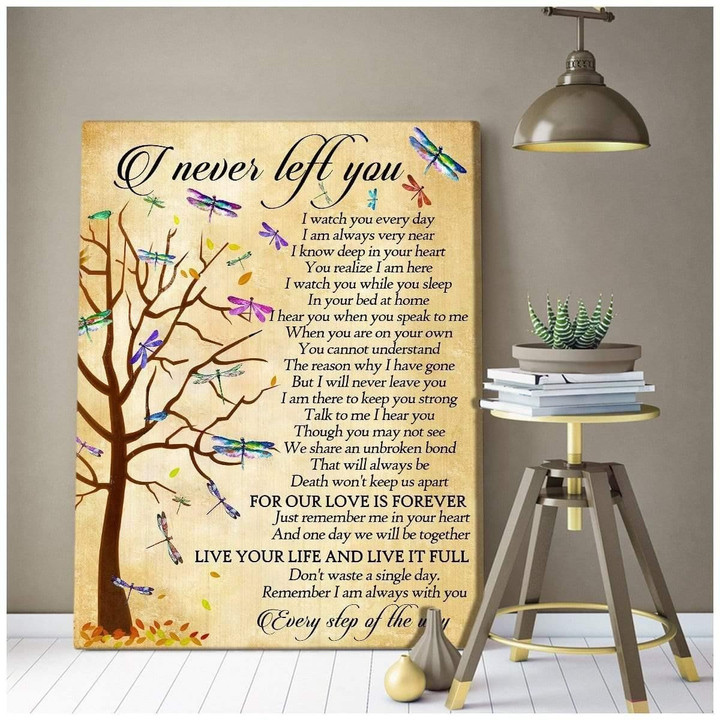 I Never Left You Dragonfly Wall Art Canvas