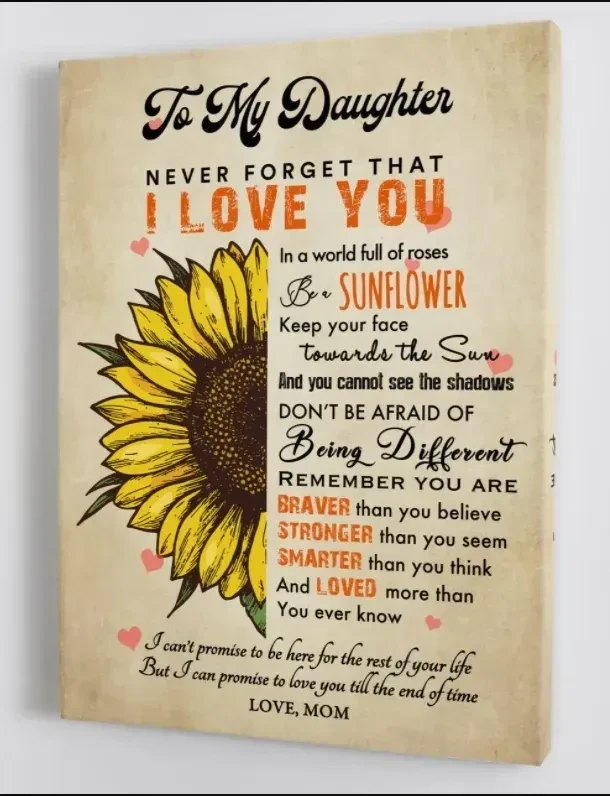 To My Daughter - From Mom - Hard Time Framed Canvas Gift Md089