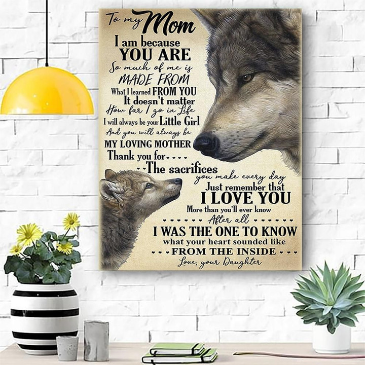 Wolf Canvas Prints Wall Art Perfect Gift For Mom Matte Canvas