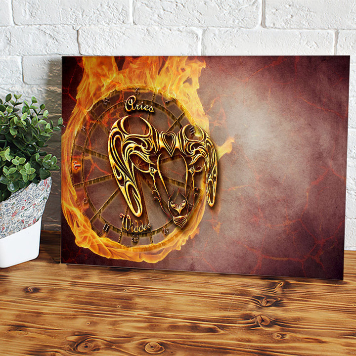 Aries Zodiac Sign Symbol Horoscope Canvas Wall Art - Canvas Prints, Prints For Sale, Painting Canvas,Canvas On Sale