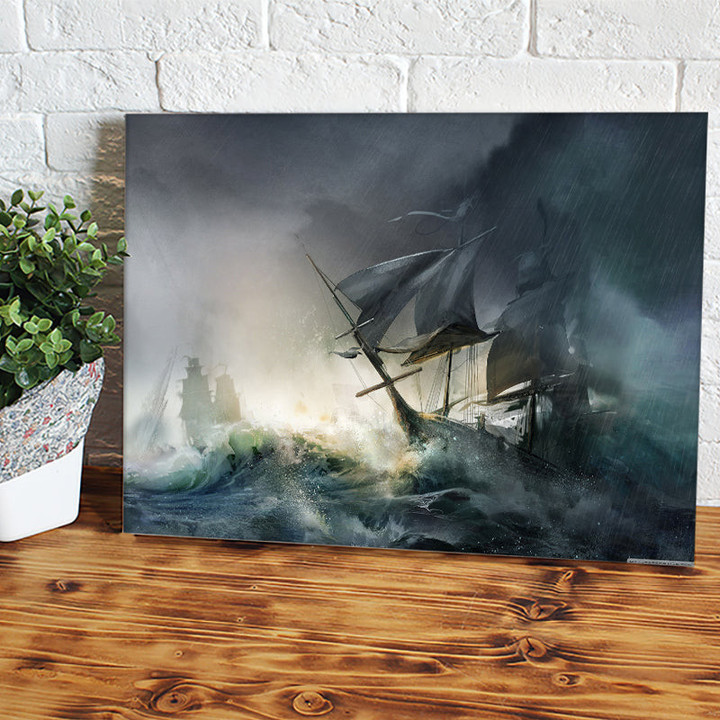 Pirate Ship Storm Art 2 Canvas Wall Art - Canvas Prints, Prints For Sale, Painting Canvas,Canvas On Sale