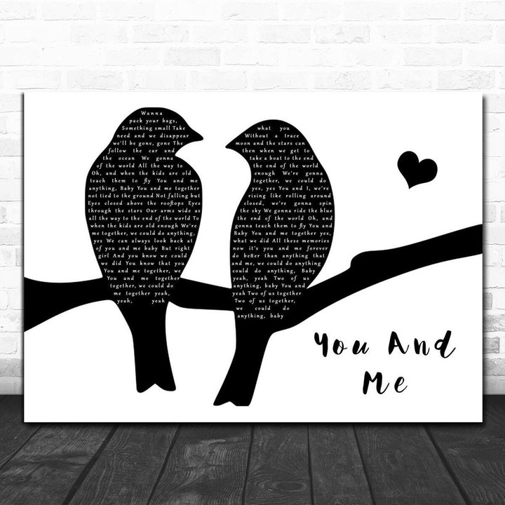 Dave Matthews Band You And Me Lovebirds Black & White Song Lyric Print
