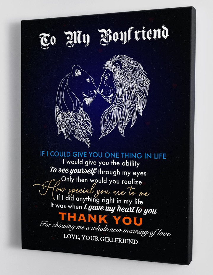To My Boyfriend - From Girlfriend - Framed Canvas Gift Wh009
