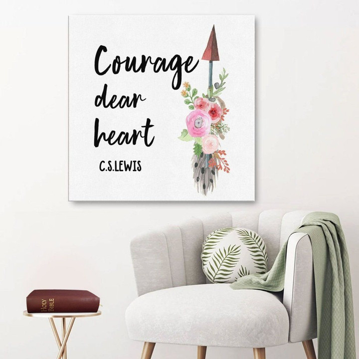 Courage, Dear Heart canvas wall art