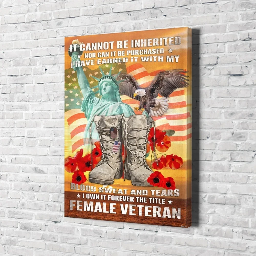 Forever The Title Female Veteran Canvas Wall Art
