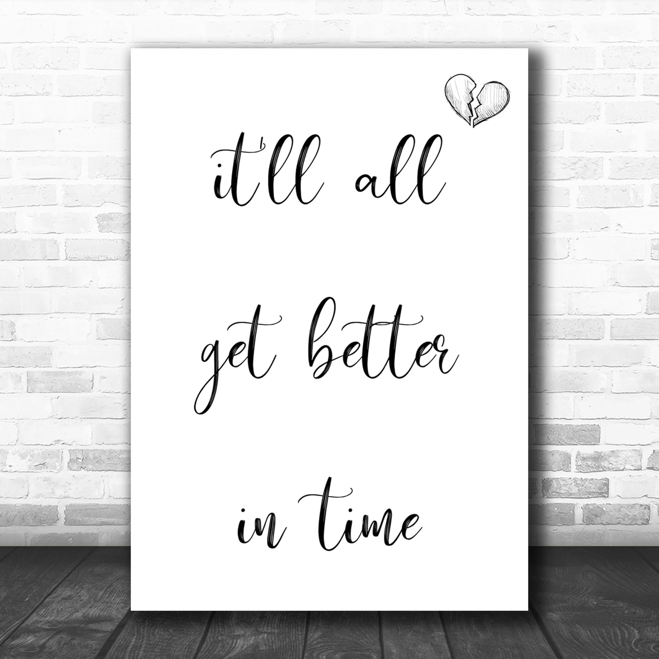 Leona Lewis Better In Time Song Lyric Music Wall Art Print