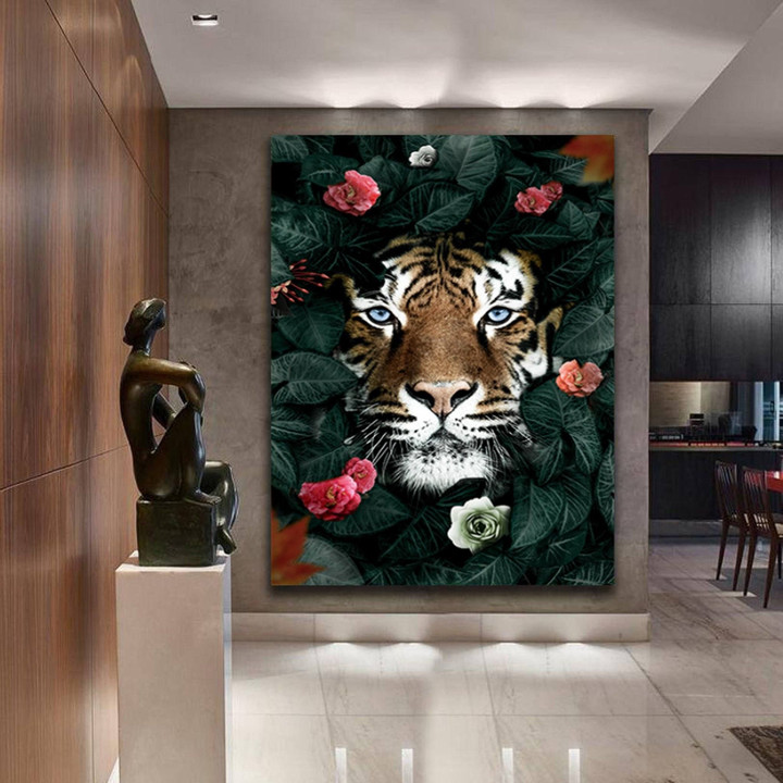 Hidden Tiger Canvas Wall Art Decor