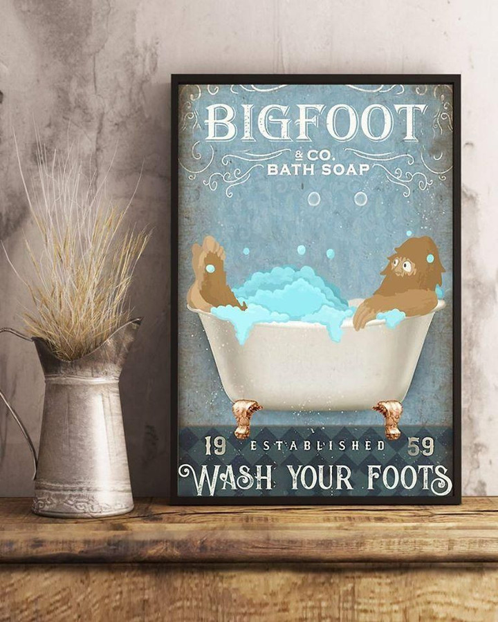 Bigfoot wash your foot Canvas Prints #DH