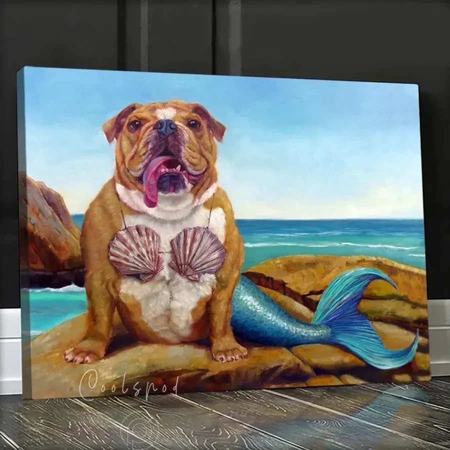 Canvas - Bulldog - Mermaid