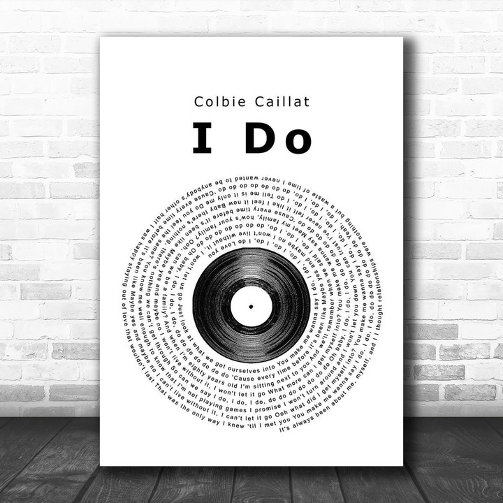 Colbie Caillat I Do Vinyl Record Song Lyric Music Wall Art Print